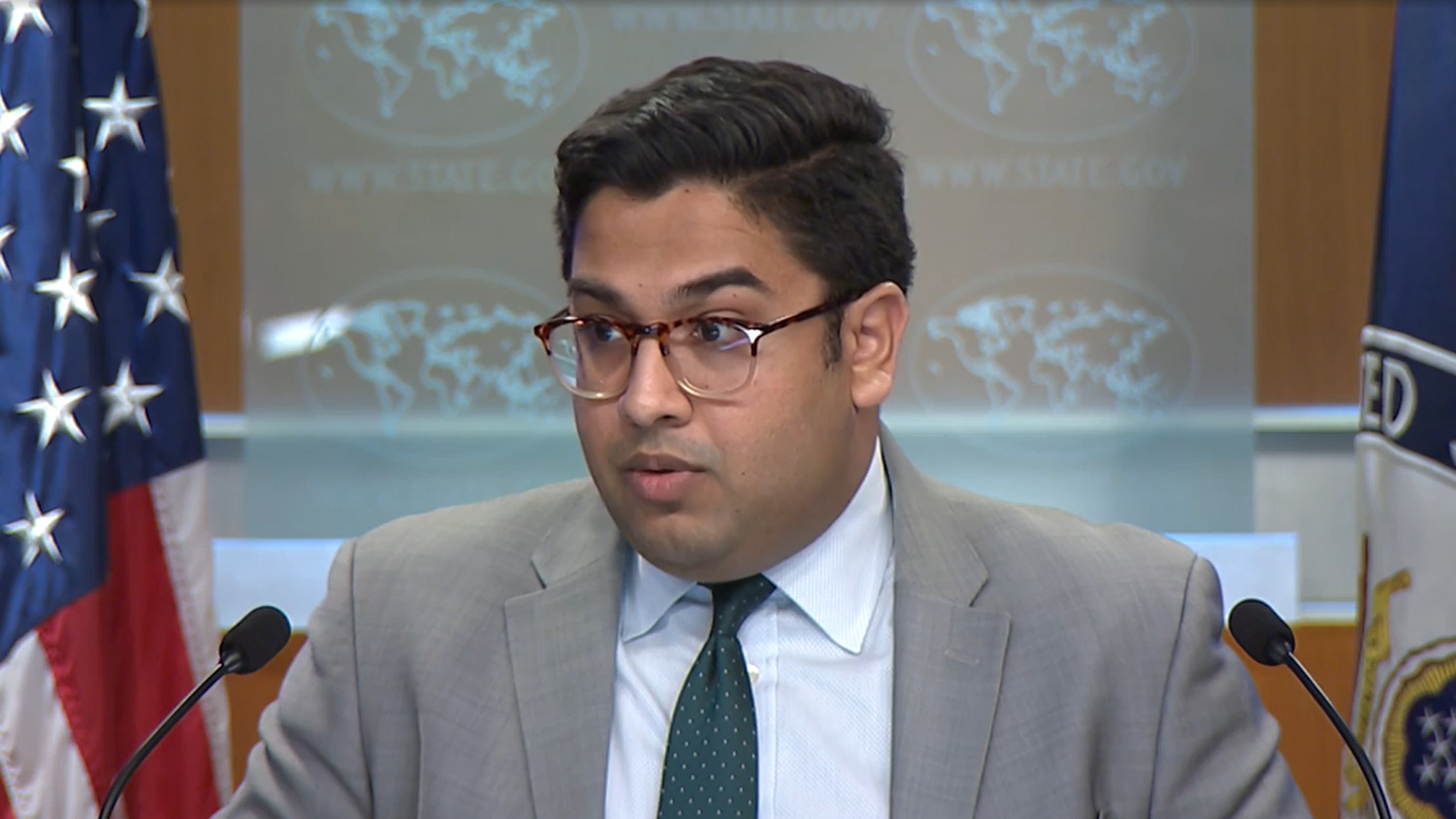 Vedant Patel, State Department Briefing, Principal Deputy Spokesperson. [Somoy TV]